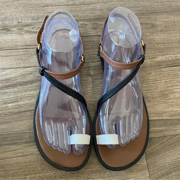Vnce perrigan toe strap color block sandals Sz 7 - Picture 1 of 15